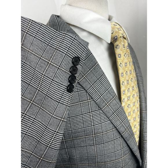 Lauren Ralph Lauren Men’s Gray Brown Glen Check Sport Coat Blazer Jacket 50 R